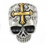 FSR12W30G cross skull praying ring