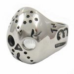 FSR13W11 13 skull iron mask ring