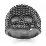 FSR14W31B dot gothic skull biker ring