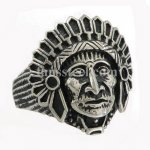 FSR07W67 Indian Tribal Chief Medallion Ring 