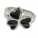 FSR12W61 enamel heart flower love ring