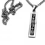 4lettern customized two letters initials chain necklace  rectangle size:  13*54mm