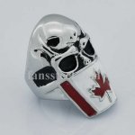 FSR13W13 maple flag mask skull ring