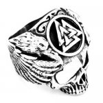 FSR20W80 eagle wings claw skull ring