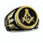 MBLR0017 custom made  eagle scout Master mason  ring 