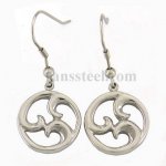 FSE00W64 Shiny whirl wheel earring