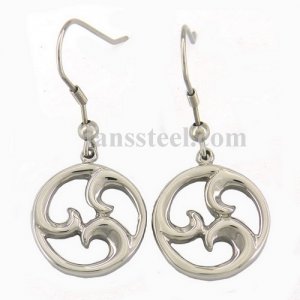 FSE00W64 Shiny whirl wheel earring