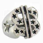 FSR10W85 DOLLAR shape cutout stars Ring 