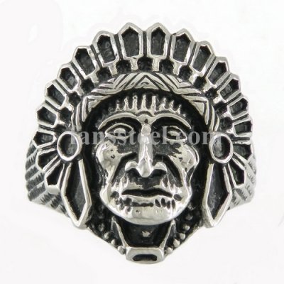 FSR07W67 Indian Tribal Chief Medallion Ring