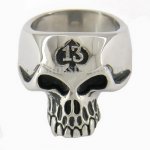 FSR10W00 13 Ace evil skull ring