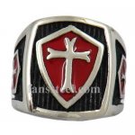 FSR10W36R Shield Knights Templar Cross ring