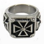 FSR07W66 Maltese Cross Signet Ring 
