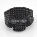 FSR14W31B dot gothic skull biker ring