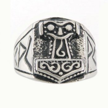 FSR09W58 Mjolnir Viking thor hammer ring