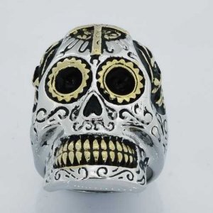 FSR14W09G cross gear eye mechanic ghost skull ring