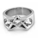 FSR02W40 five pointed Star Pentagram Ring