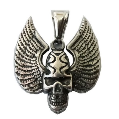 FSP18W56 Wings Skull Pendant