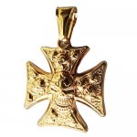 FSP18W64 Cross Skull Pendant