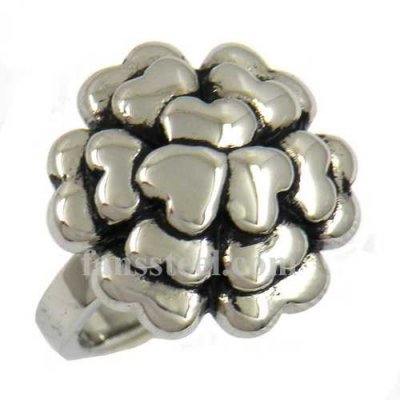 FSR08W63 heart flower Ring