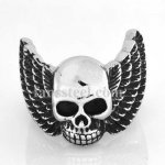 FSR09W15 wings ghost skull biker ring