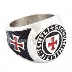 FSR11W86 knights templar red corss ring