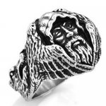 FSR20W97 Stainless steel jewelry wolf devil man ring