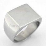 FSR05W24 engravable plain Square signet ring