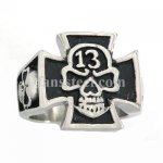 FSR10W40 thirteen skull biker ring