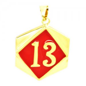 FSP17W25GGR number thirteen biker pendant