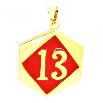 FSP17W25GGR number thirteen biker pendant