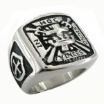 FSR10W34  hoc vinces cicno ni masonic ring