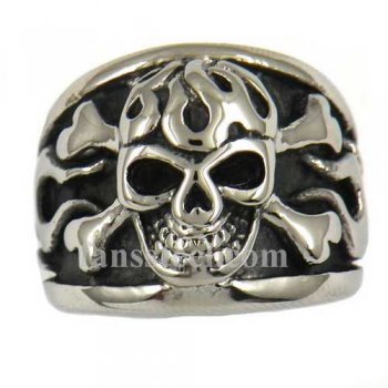 FSR11W79 cross bone skull gothic ring