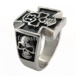 FSR10W40  thirteen skull biker ring