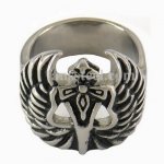 FSR07W93 Cross Dagger Angel Wings  Ring 