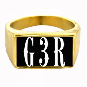 3GBSL Customized 3 Letters Name Ring Personalized Initials Monogram Gift