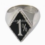 FSR09W95 one percent biker ring