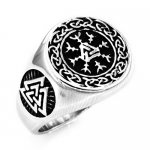 FSR20W95 Helm of Awe Viking valknut knot of the slain Valknot ring