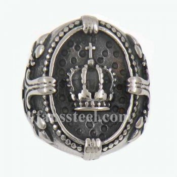 FSR13W49 christ cross crown oval ring