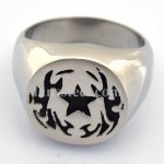 FSR08W90 Star Medallion Ring