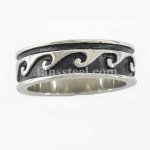 FSR06W64 Tidal Wave Flat Band Ring