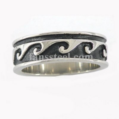 FSR06W64 Tidal Wave Flat Band Ring