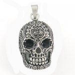 FSP16W43 teeth open skull biker pendant