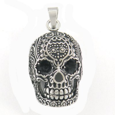 FSP16W43 teeth open skull biker pendant
