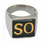 FSR09W65G Custom made  2 alphabet SO ring 