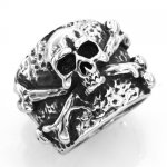 FSR21W11 Cross Bone Skull ring