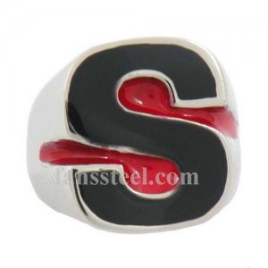 FSR10W18R block letter alphabet S ring