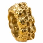 FSR21W87  Skulls around band ring