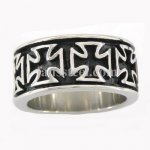 FSR10W07 German Iron cross band ring 