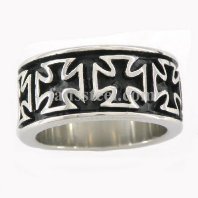 FSR10W07 German Iron cross band ring