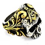 FSR20W58G freemason skull maconic Ring